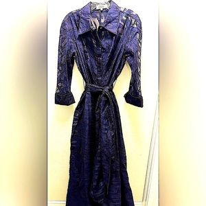 Teri Jon brocade dress in navy.  Size 8.